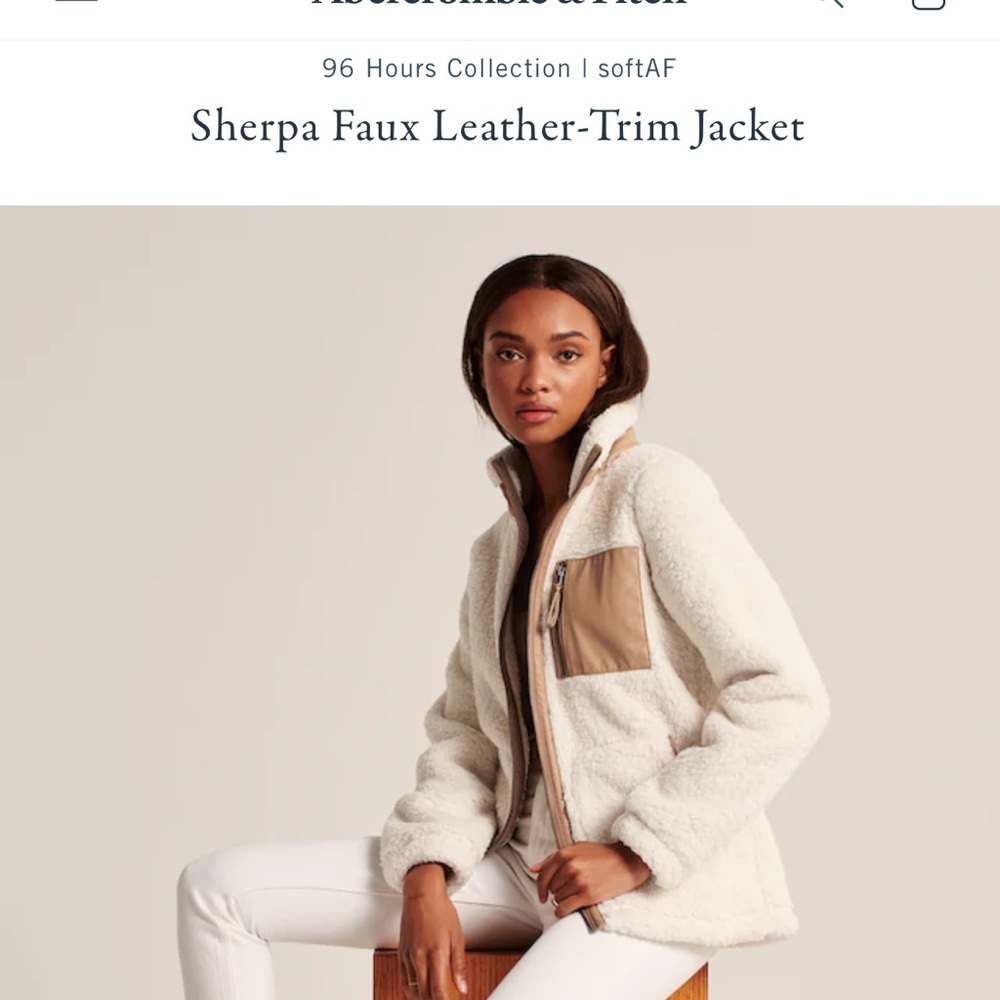 Sherpa faux leather lined jacket